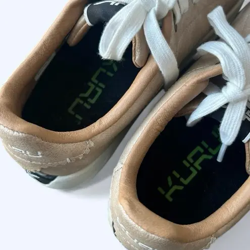 KURU Roam Leather Sneakers Bronze Metallic Women’s Sz 8 Comfort Walking Shoes Pink