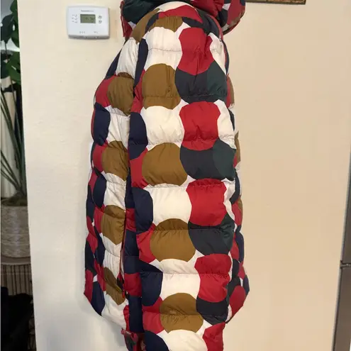 Marimekko Uniqlo Ultra Light Down Puffer Hooded Zip Up Jacket Large Circles - Image 2