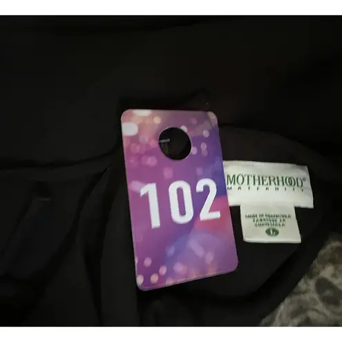 Motherhood Maternity Women’s Black Dress Large Short Sleeve Lined Scoop Neck