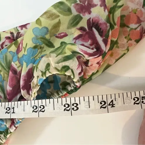 Yumi Kim NWT Designer Women’s Large Top Floral One-Shoulder Blouse Size L Romantic