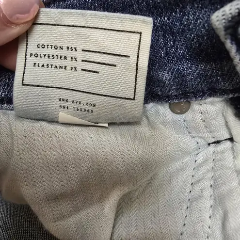 AYR The Riser High Waist Stretch Womens Jeans Denim Raw Hem Medium Wash 26x32