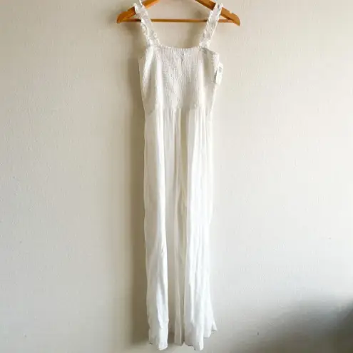 Wilfred Aritzia  New Chianti Jumpsuit Stretch Smocked White Size Medium