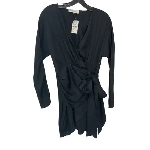L'Academie The Lorriana Mini Dress in Black XSmall New Womens Shirtdress
