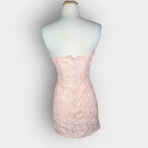 Lush Clothing Lush | Vintage Y2K Rosette Strapless Pink Formal Dress | Small