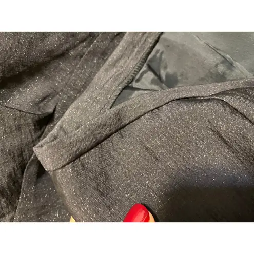 LAFAYETTE 148 New York Black Satin Silk Blend Lined Bubble Hem Skirt sz. 10