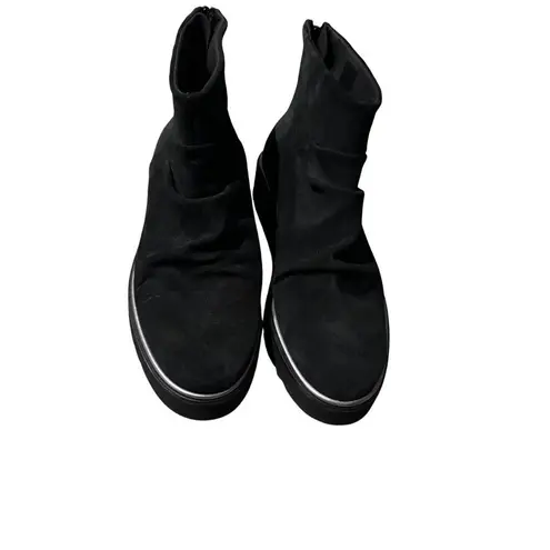 Eric Michael Womens Black Suede Ankle Boots With Zipper Closure Size 38 US 7.5 - Image 2