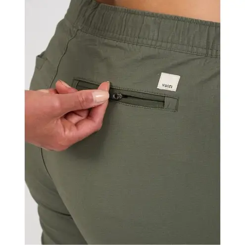 Vuori • ripstop green army climber pant zipper pockets sz S