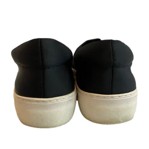 JSlides J/SLIDES black slip on sneakers with metal toe accents, size 8 EUC