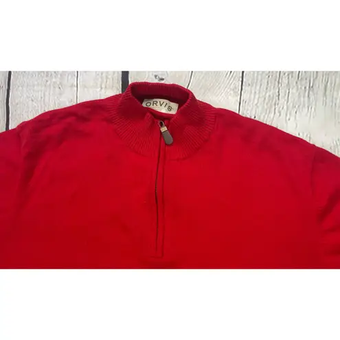 Orvis Red Zipneck Pullover