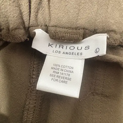 KIRIOUS Los Angeles Y2K Utility Tan Cargo Style Maxi Skirt Green Size L