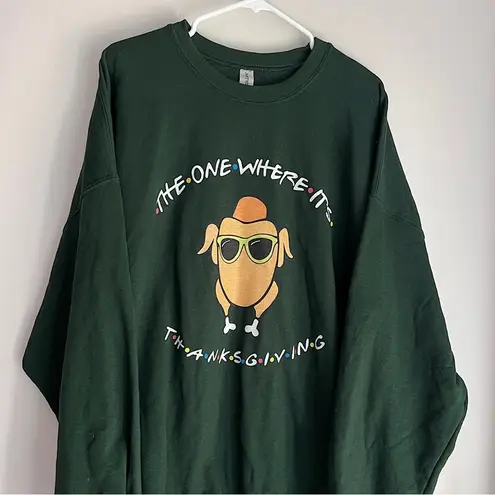 Friends Thanksgiving Turkey Graphic Crewneck Size 3X