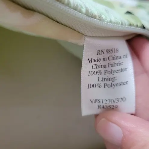 Coldwater Creek tonal green floral chiffon aline midi skirt size 6p