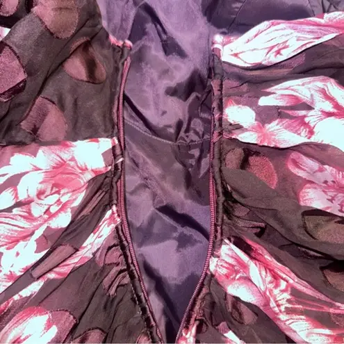 JS Collections silk blend floral printed halter corset top size 14