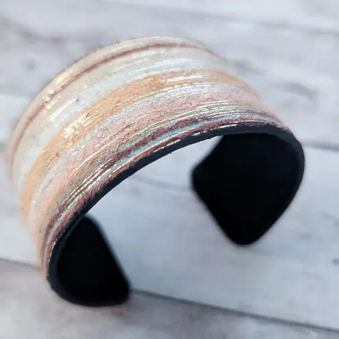 Vintage Cuff Bracelet Chunky Striped Cuff Bracelet