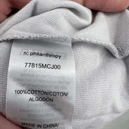 n:philanthropy Leonardo Knot Front Short Casual Shirtdress Grey Small New