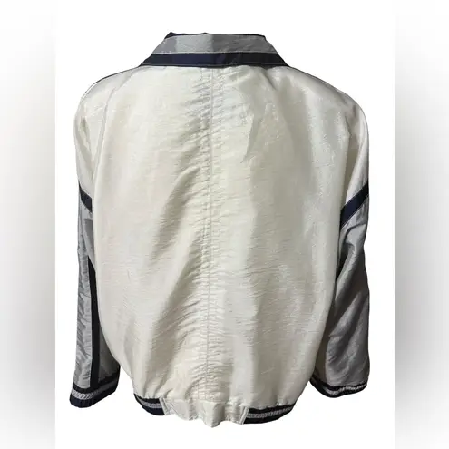 Petite Sophisticate Vintage 80s Windbreaker Jacket Woman’s Size Large Nautical Design Crest VGUC