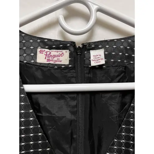 Penguin Original Dress Women’s Size Small Black White Polka Dot fit DEM