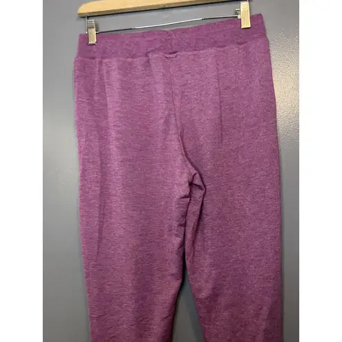 Daisy Fuentes Pants Womens Medium Purple Heather Jogger Lounge Drawstring Ruched