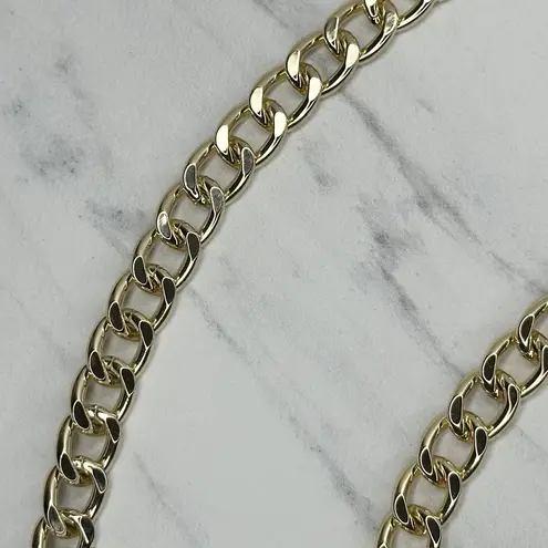 Chunky Draped Gold Tone Chain Link Belt Adjustable Y2K One Size OS ✨