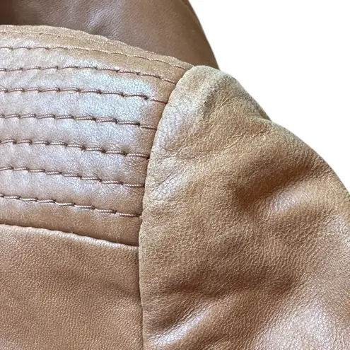 Skin Gear Vintage Buttery Soft Brown Leather Belted Moto Jacket Women’s M in EUC Tan Size M