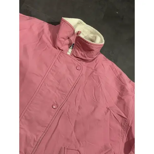 Woolrich Vintage Jacket Womens Size L Pink Quilted Puffer Coat Zip Snap -200