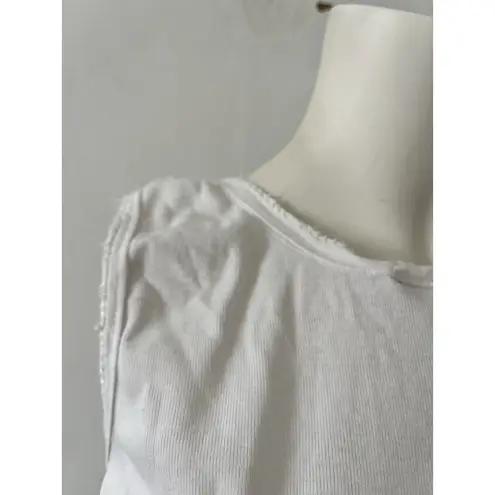 Vintage Emi Sportswear Cotton White Sedona Arizona Embroidered Caterpillar Tank Size L