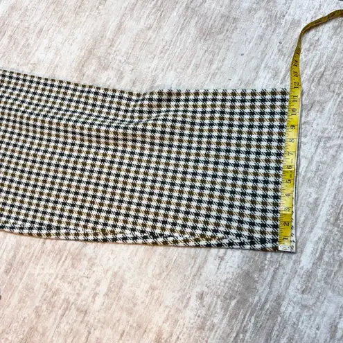 Marled Women’s XL Green Brown Houndstooth Plaid Jacket Pants Set Wide Leg Retro