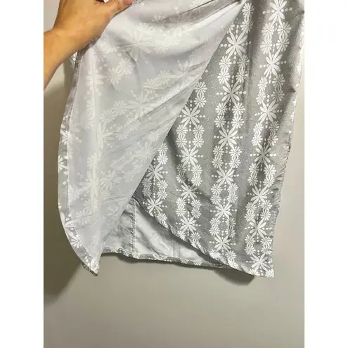 RipSkirt Hawaii Length 3 Boho Lei Gray Wrap Skirt Cover Up Midi Quick Dry sz. L Size L