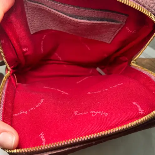 Hammitt Hunter Mini Backpack Plum Pebbled Leather Gold Hardware w Dust Bag