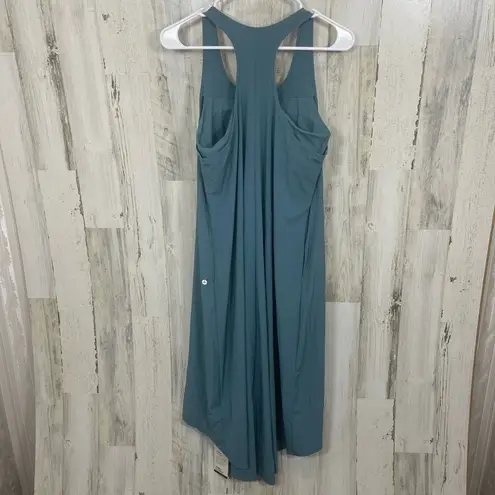 Halara Breezeful Racerback High Low Flowy Midi Dress size M Stone Blue NWT