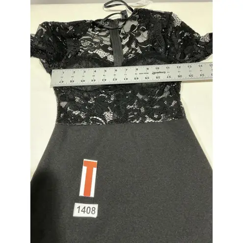 Woman’s Windsorstore.com Black Xs Long Sleeve Lace & Top Mini Dress