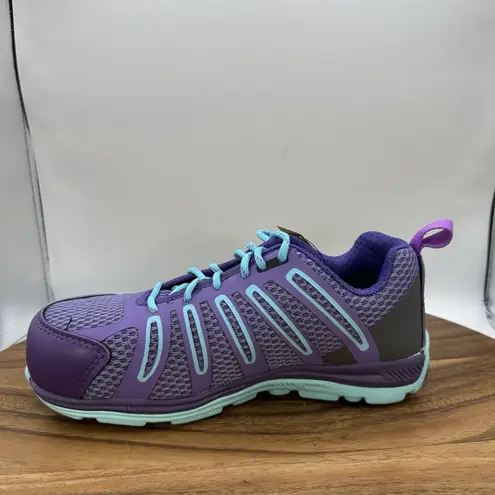 NIB Nautilus Athletic Safety Toe Work Shoes N1792 Purple Women's 6.5 Wide EE