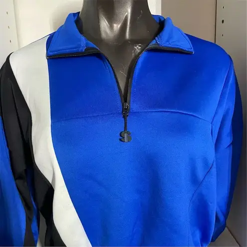 Sports Illustrated Women's Scuba Popover Crop Top Hoodie Multicolor Size M Blue Size M