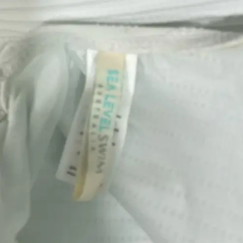 ANDIE SEA LEVEL Spinnaker $139 White Panel Line One Piece swimsuit S 4