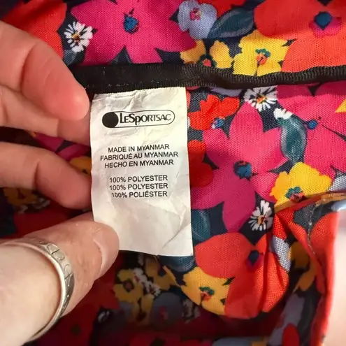 LeSportsac Womens Packable Nylon Slim ToteBag Adjustable Crossbody Bright Floral