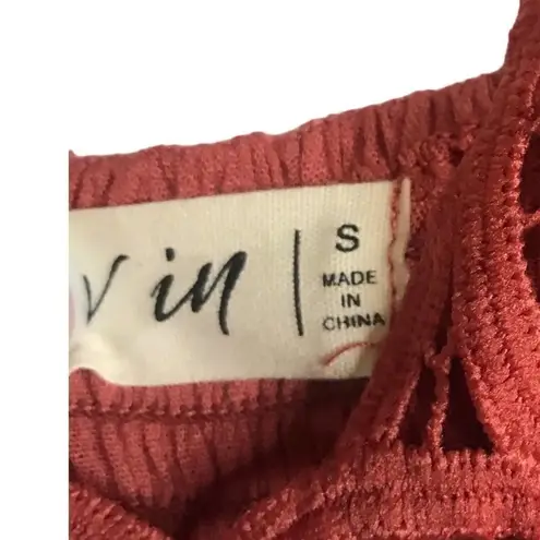 Brand New In Bohemian Burnt Orange Skater Dress Size S