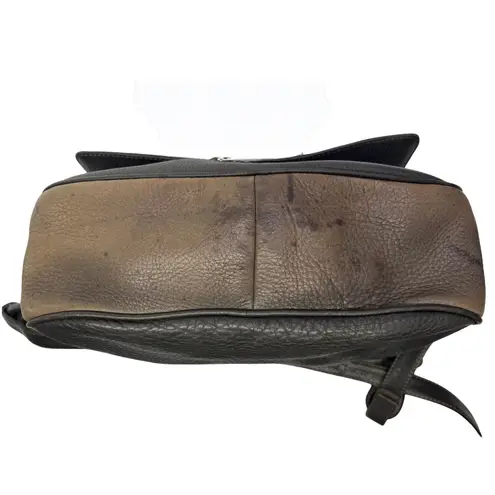 Loewe Vintage Pebbled Leather Anagram Crossbody Bag Black Brown Small