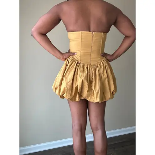 Klesis Golden Brown Corset Bubble Dress Size Small Tan