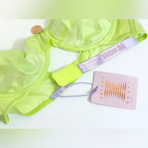 Savagexfenty NWT Savage x Fenty X-Ray Vision Unlined Demi Bra - Space Age Foil - 36B