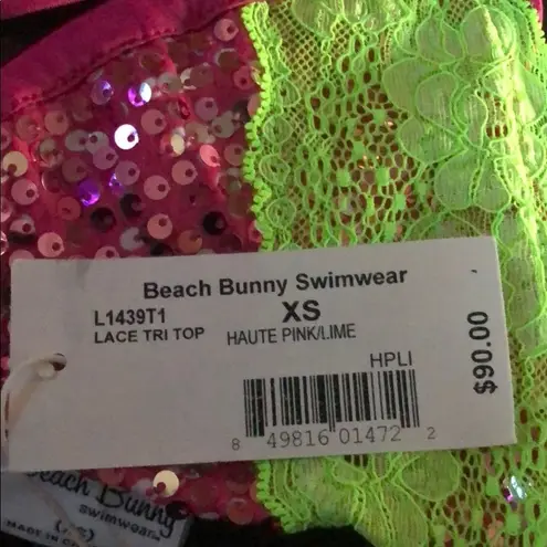 Beach Bunny Beach Bunny All Bright With Me Bikini Top nwt
