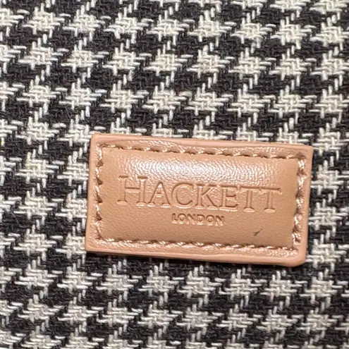 Hackett London Brown and Cream houndstooth Cosmetic Bag - Image 5