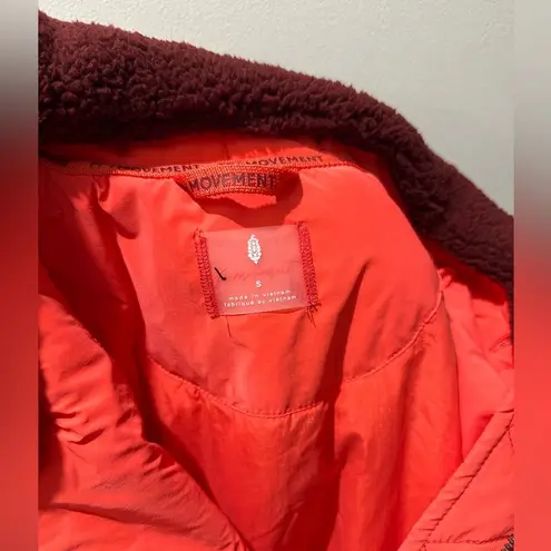 FP Movement Outpost Bomber Jacket Sherpa S puffer boho streetwear preppy winter Orange