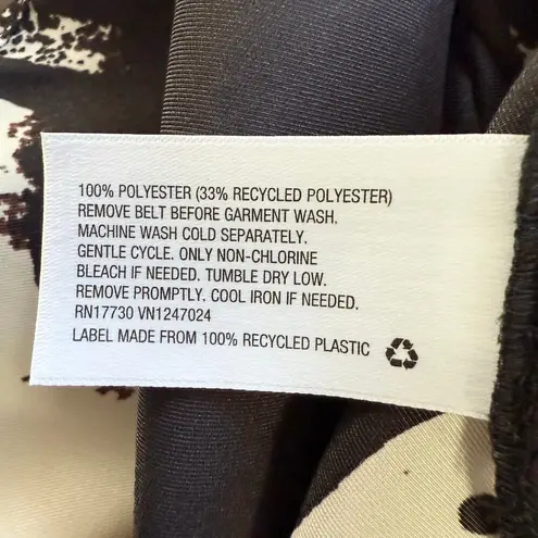 Alexis x Target Long Sleeve Rope Belt Tiered Mini Dress Black White Print, Sz M Size M