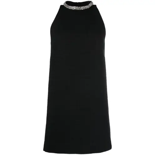 Sandro Dorinna Embellished Neck Sleeveless Tweed Sheath Dress Size 2