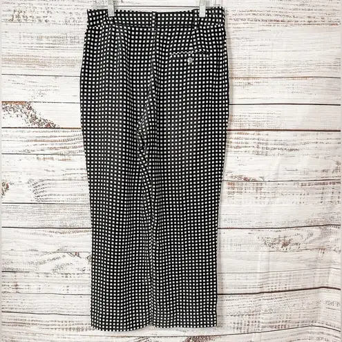 Equipment Bergen 100% Silk Checkered Cropped Pants, EUC, Size 6, MSRP $340