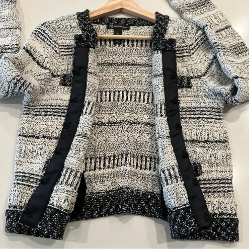 INC Knit Blazer Cardigan Size Medium Black