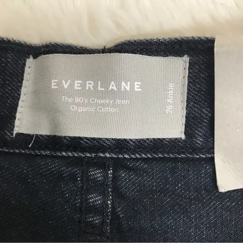 Everlane  The 90s Cheeky Jean High Rise Straight Leg Black Size 26 Ankle New