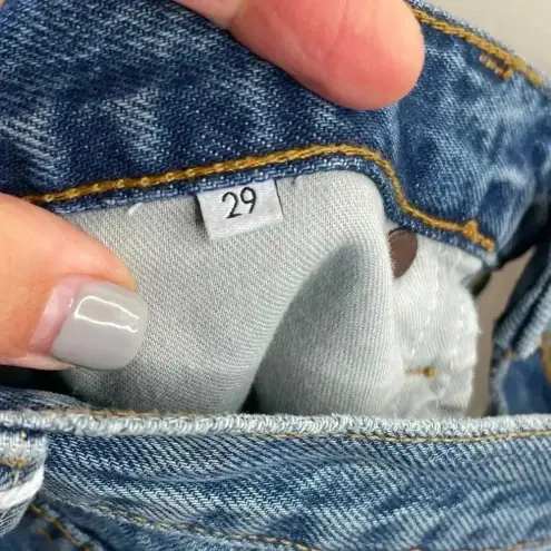 Boyish  Medium Wash The Quincy Split Cropped Straight Leg Jean