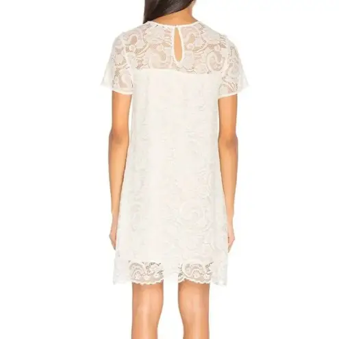 CUPCAKES & CASHMERE Shea White Lace Mini Swing Dress