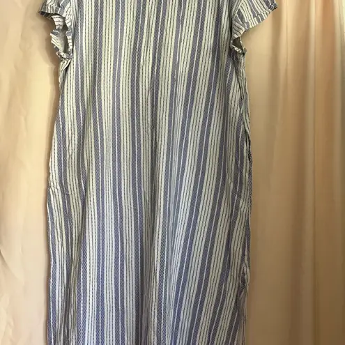 Striped Blue and White Maxi Dress Size L
